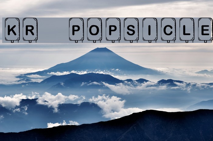 KR Popsicle Font examples