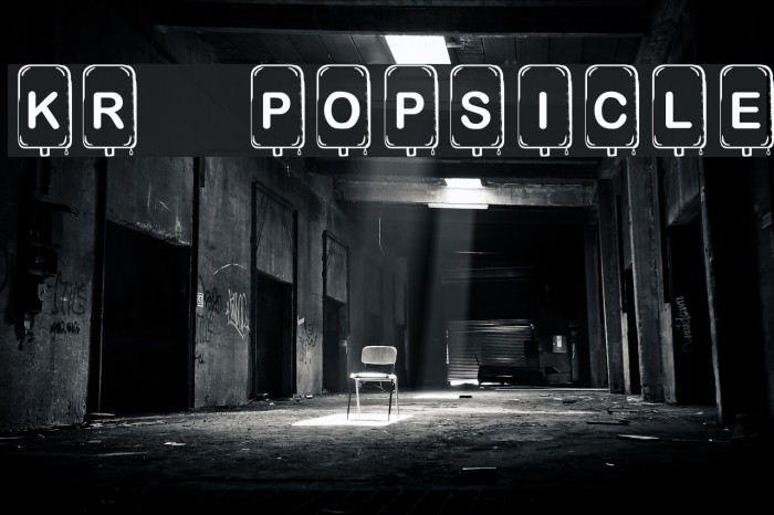 KR Popsicle Font examples