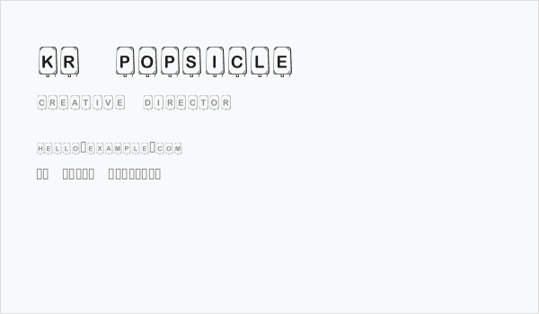 KR Popsicle Business Card