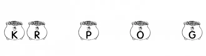 KR Pot O' Gold  Free Fonts Download