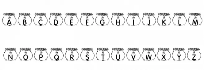 KR Pot O' Gold Schriftart Groß