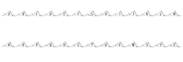 KR Pyramid Font LOWERCASE