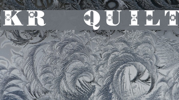 KR Quilt Font examples