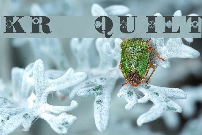 KR Quilt Font examples