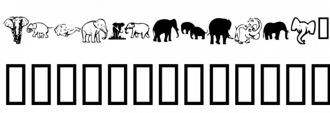 KR Rachel's Elephants Font OTHER CHARS