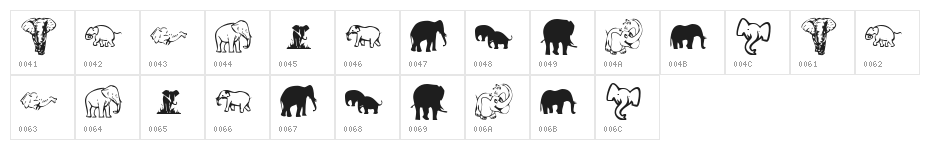 KR Rachel's Elephants Character Map