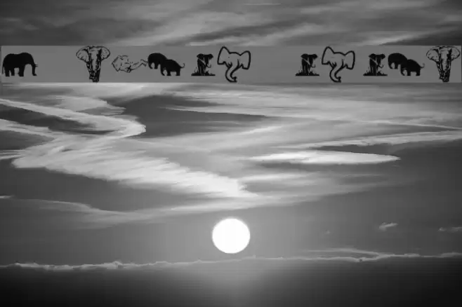 KR Rachel's Elephants Font examples