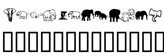 KR Rachel's Elephants Font LOWERCASE