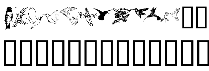 KR Renee's Hummingbirds Two Font OTHER CHARS