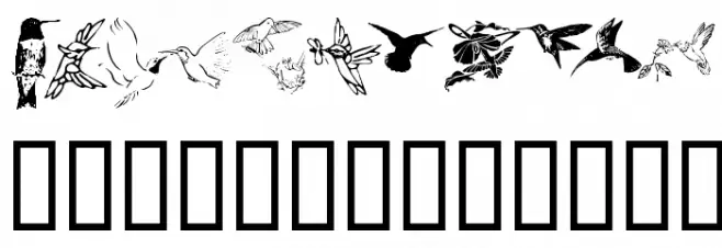 KR Renee's Hummingbirds Two फ़ॉन्ट अपरकेस