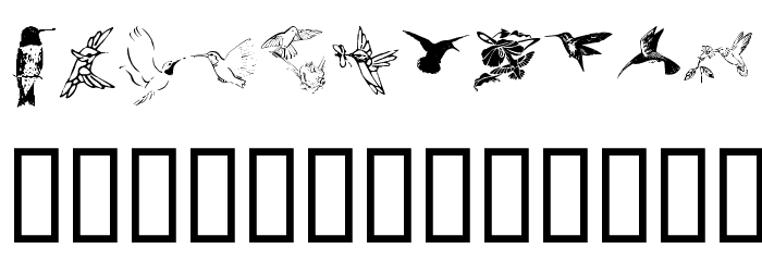 KR Renee's Hummingbirds Two Font LOWERCASE