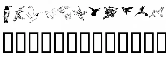 KR Renee's Hummingbirds Two Font LOWERCASE