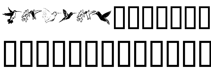 KR Renee's Hummingbirds Font OTHER CHARS