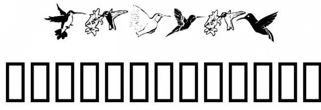 KR Renee's Hummingbirds フォント 大文字