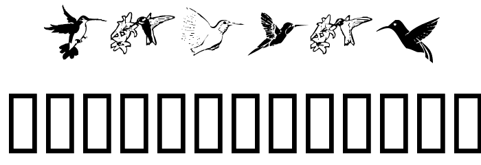 KR Renee's Hummingbirds Font LOWERCASE