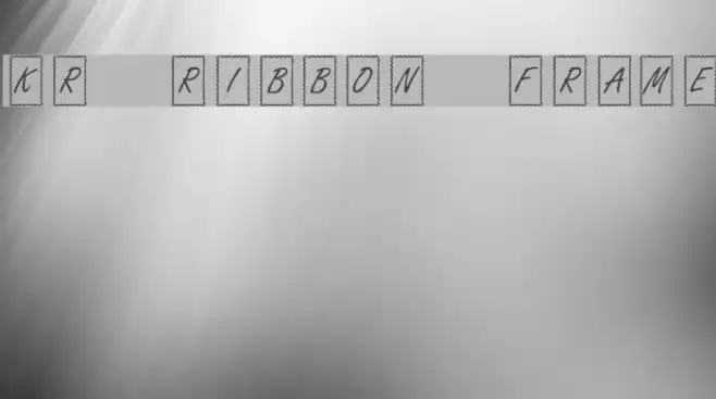 KR Ribbon Frame Font examples