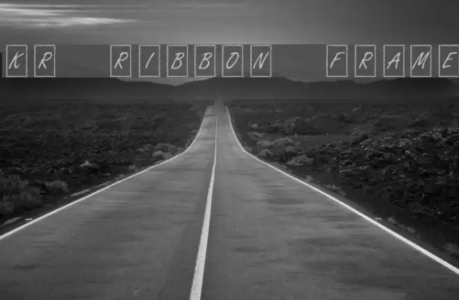 KR Ribbon Frame Font examples