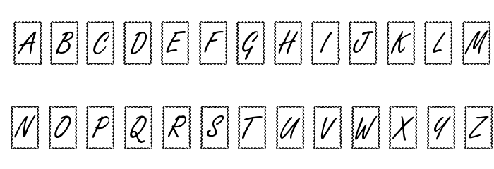 KR Ribbon Frame Font LOWERCASE