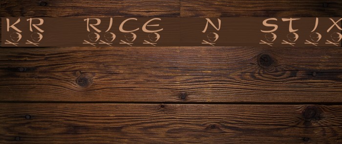 KR Rice N Stix Font examples