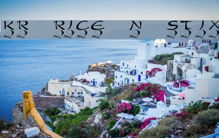 KR Rice N Stix Font examples