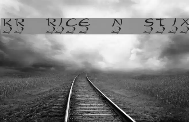 KR Rice N Stix Font examples