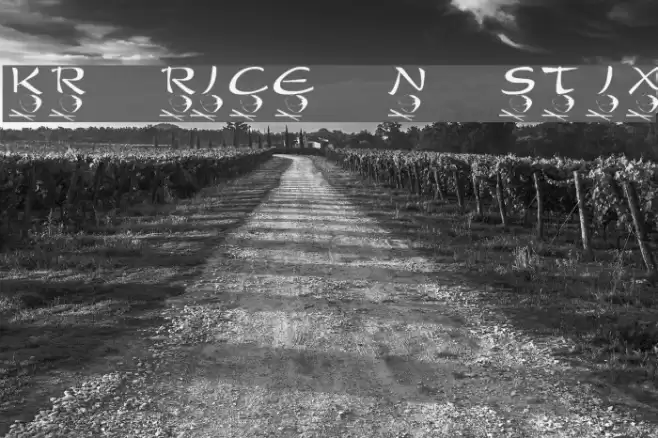 KR Rice N Stix Font examples