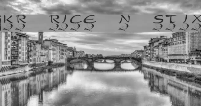 KR Rice N Stix Font examples