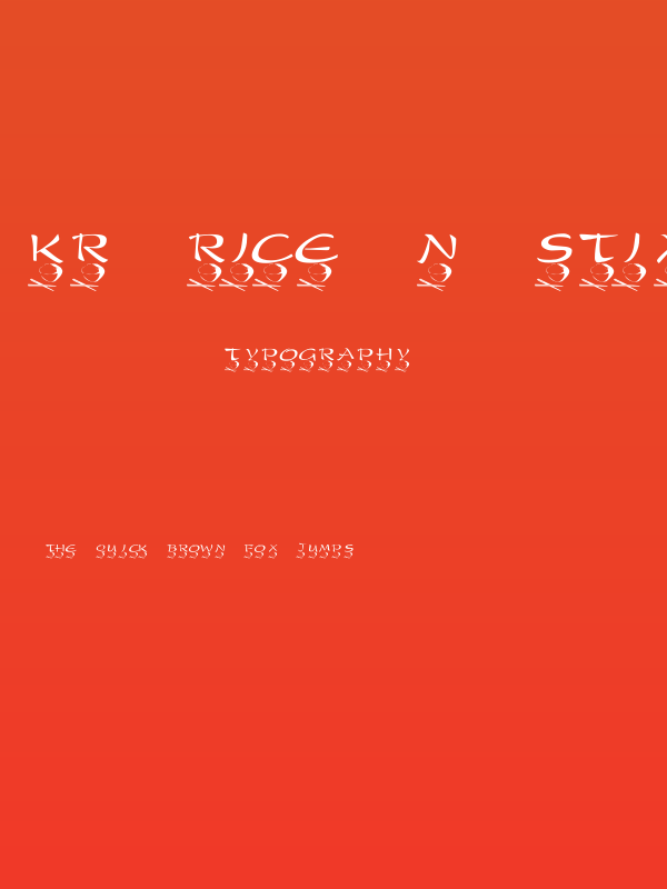 KR Rice N Stix Poster