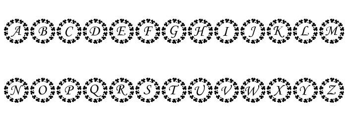 KR Ring O' Shams Font LOWERCASE