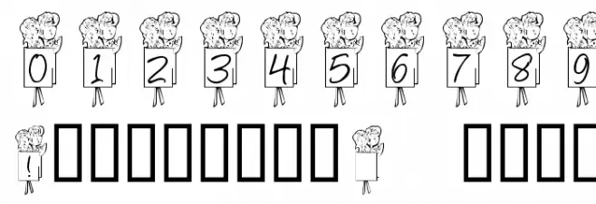 KR Ronny's Rose Font OTHER CHARS