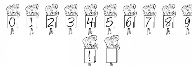 KR Ronny's Rose Font OTHER CHARS