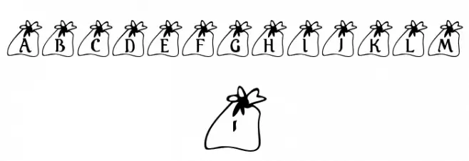 KR Santas Bag Font OTHER CHARS