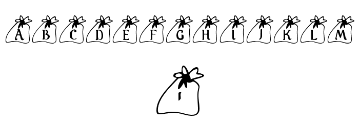 KR Santas Bag Font OTHER CHARS