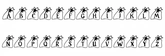 KR Santas Bag Fonte MAIÚSCULAS