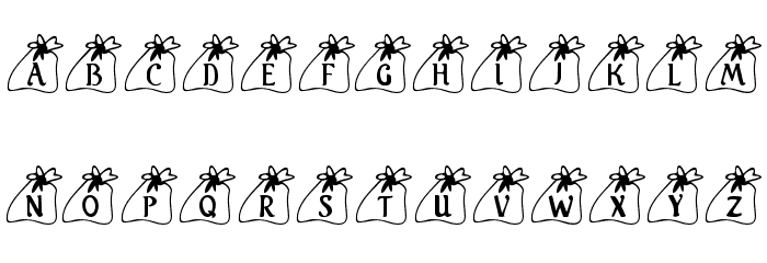 KR Santas Bag Font LOWERCASE