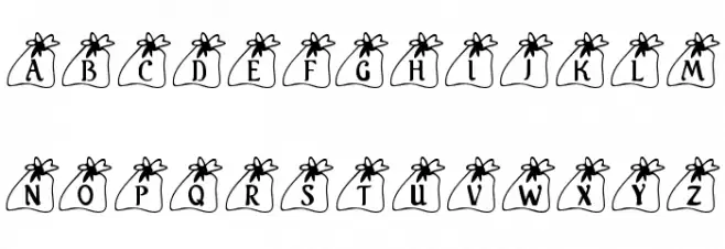 KR Santas Bag Schriftart Kleinbuchstaben