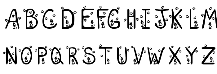 KR Sara's New Kitten Font LOWERCASE