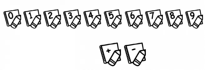 KR School Days Font OTHER CHARS