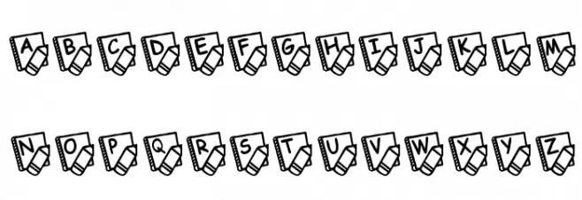 KR School Days Schriftart Groß