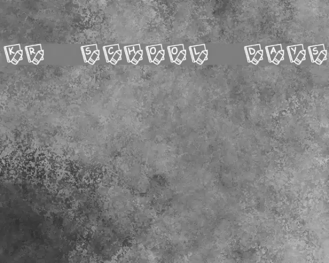 KR School Days Font examples