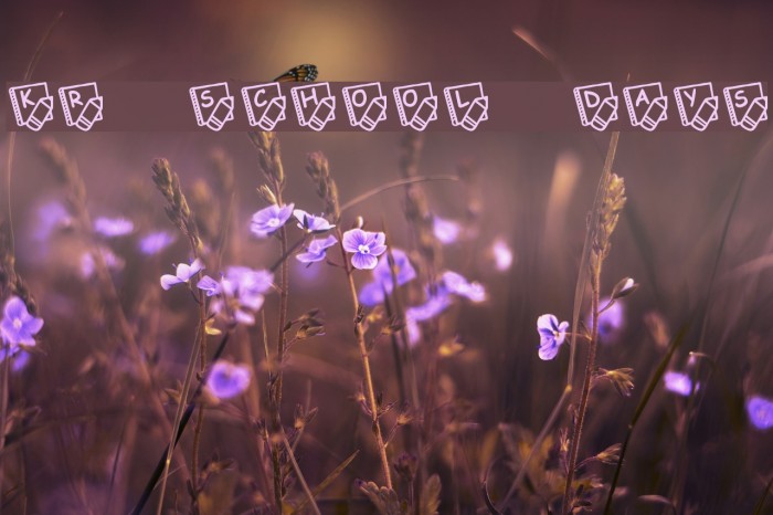 KR School Days Font examples