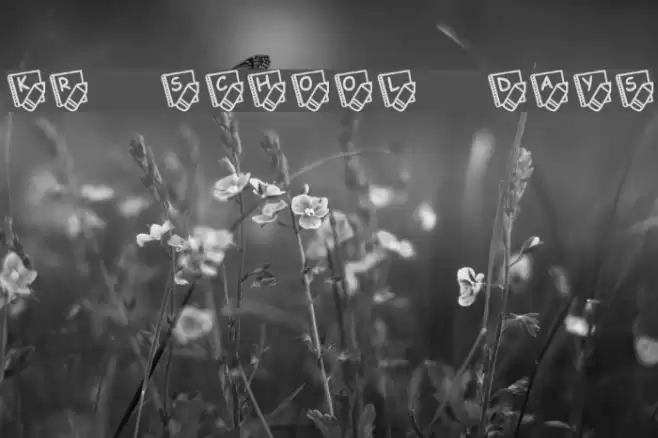 KR School Days Font examples