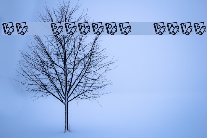 KR School Days Font examples
