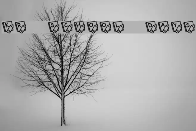 KR School Days Font examples