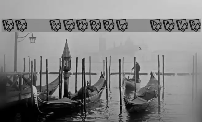 KR School Days Font examples