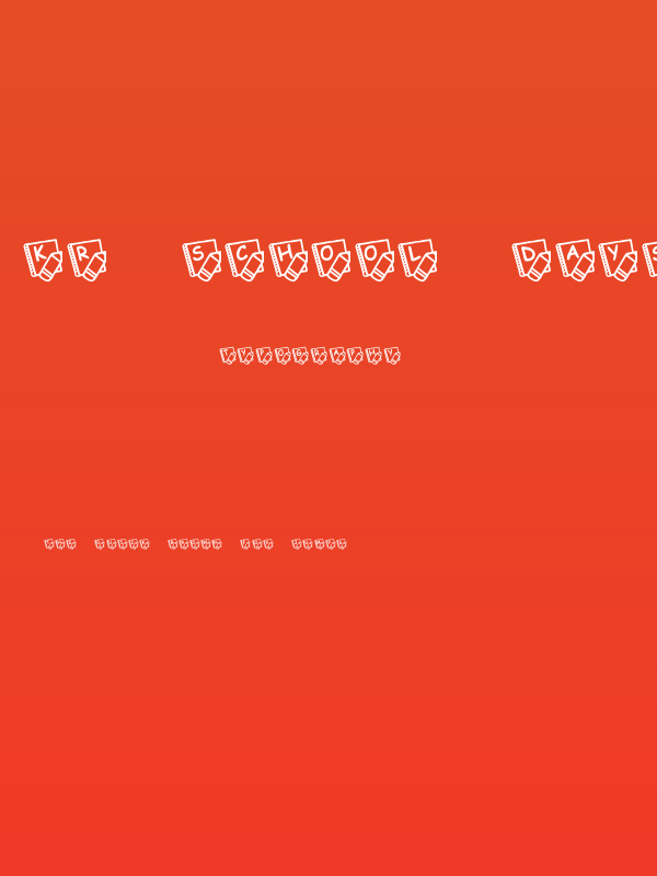 KR School Days Poster