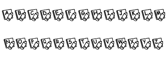 KR School Days Font LOWERCASE
