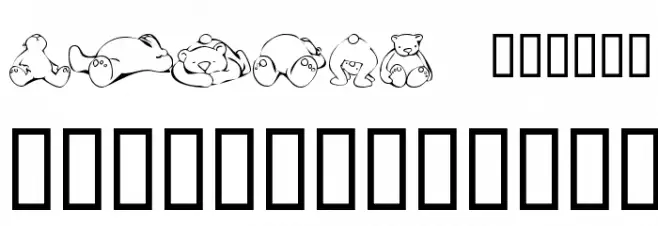 KR Scrap Teddies Font OTHER CHARS