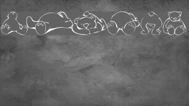 KR Scrap Teddies Font examples