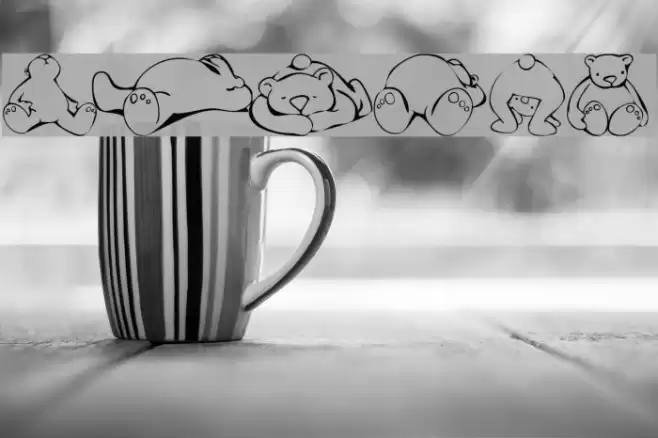 KR Scrap Teddies Font examples